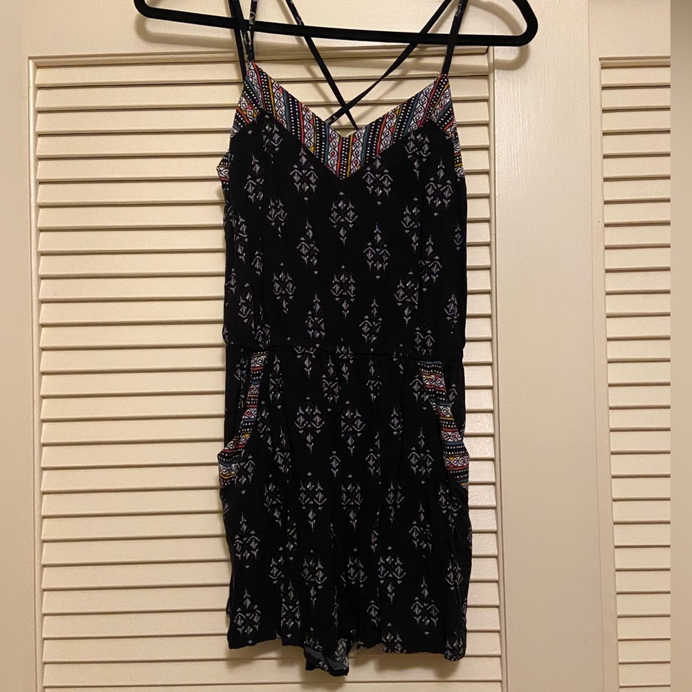 Mudd Black and White Romper